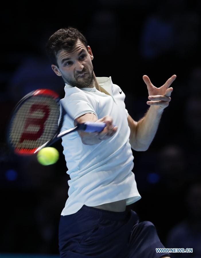 (SP)BRITAIN-LONDON-TENNIS-ATP FINALS-DIMITROV VS BUSTA