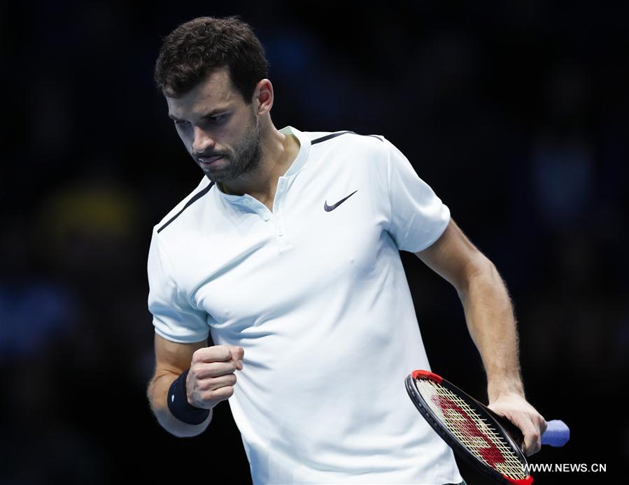 (SP)BRITAIN-LONDON-TENNIS-ATP FINALS-DIMITROV VS SOCK