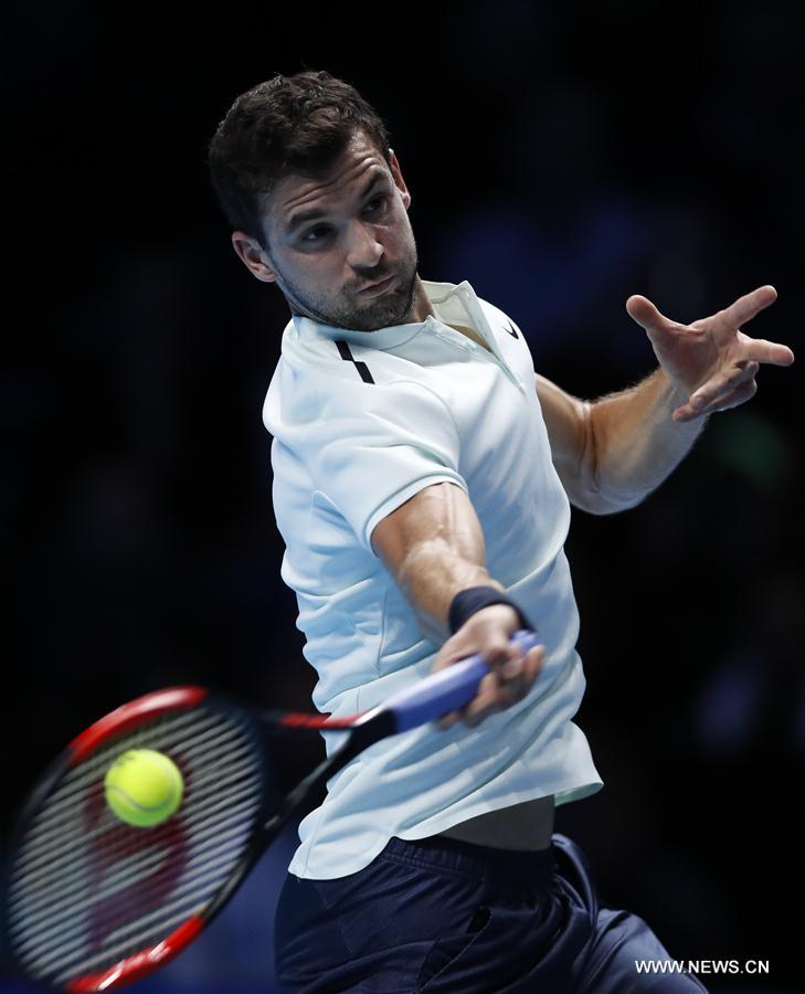 (SP)BRITAIN-LONDON-TENNIS-ATP FINALS-DIMITROV VS SOCK