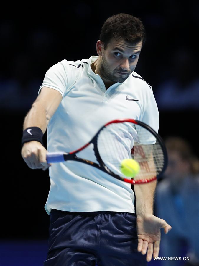 (SP)BRITAIN-LONDON-TENNIS-ATP FINALS-DIMITROV VS SOCK