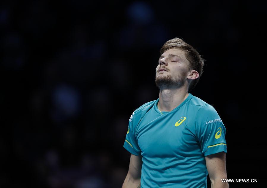 (SP)BRITAIN-LONDON-TENNIS-ATP FINALS-GOFFIN VS FEDERER