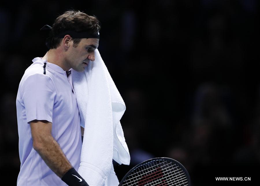 (SP)BRITAIN-LONDON-TENNIS-ATP FINALS-GOFFIN VS FEDERER