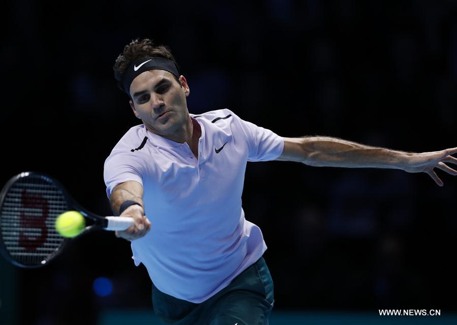 (SP)BRITAIN-LONDON-TENNIS-ATP FINALS-GOFFIN VS FEDERER