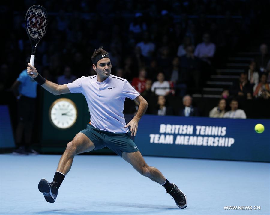 (SP)BRITAIN-LONDON-TENNIS-ATP FINALS-GOFFIN VS FEDERER