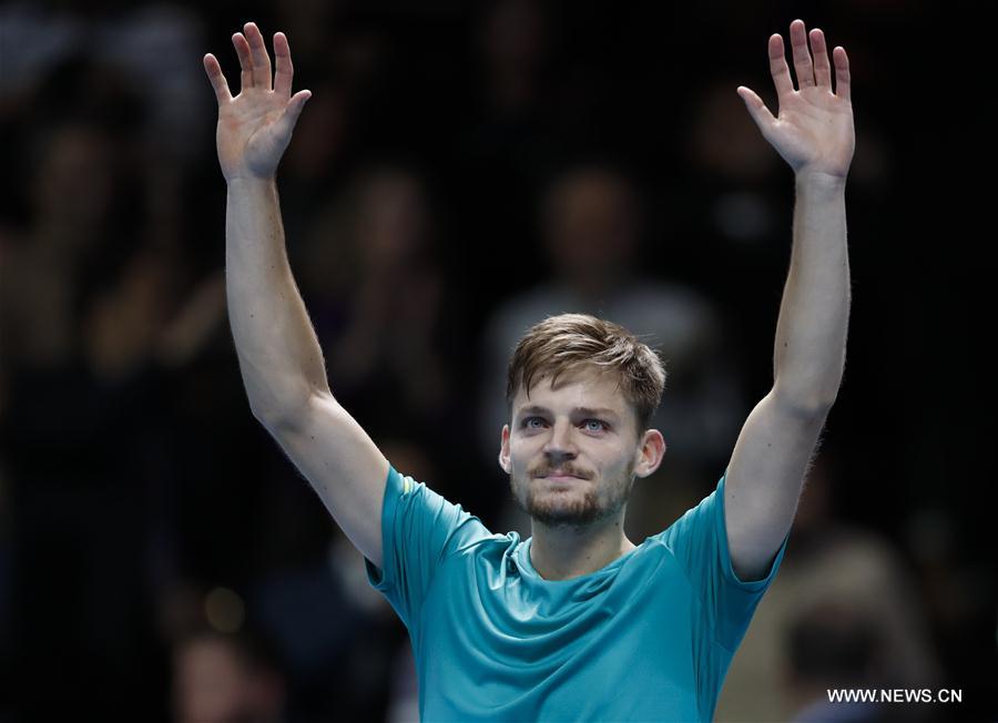 (SP)BRITAIN-LONDON-TENNIS-ATP FINALS-GOFFIN VS FEDERER
