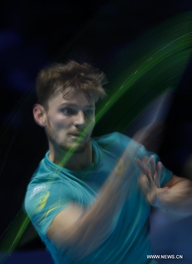 (SP)BRITAIN-LONDON-TENNIS-ATP FINALS-GOFFIN VS FEDERER