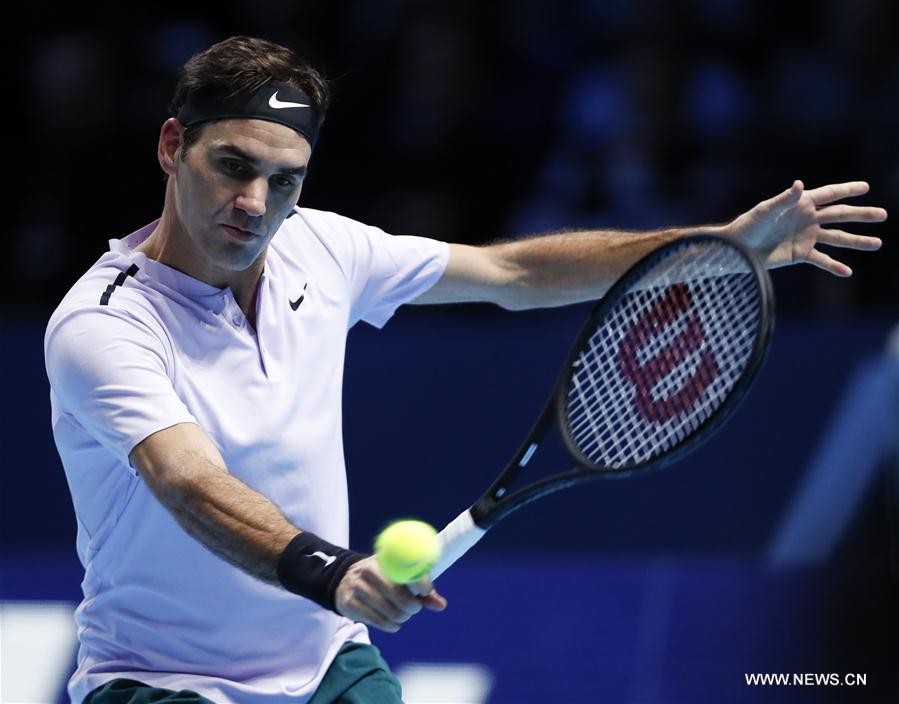 (SP)BRITAIN-LONDON-TENNIS-ATP FINALS-GOFFIN VS FEDERER