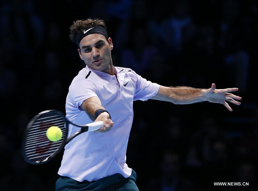 (SP)BRITAIN-LONDON-TENNIS-ATP FINALS-GOFFIN VS FEDERER