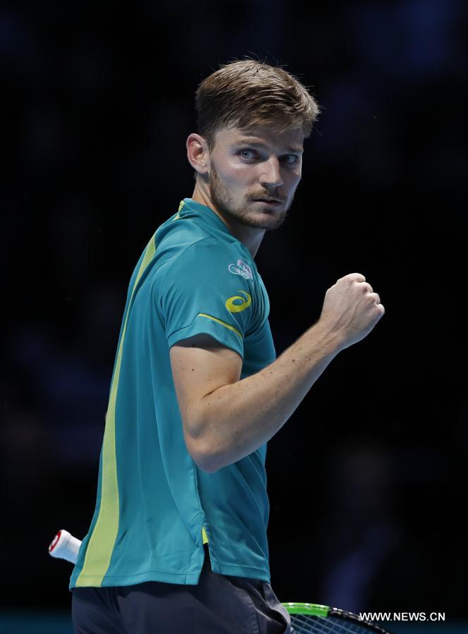 (SP)BRITAIN-LONDON-TENNIS-ATP FINALS-GOFFIN VS FEDERER