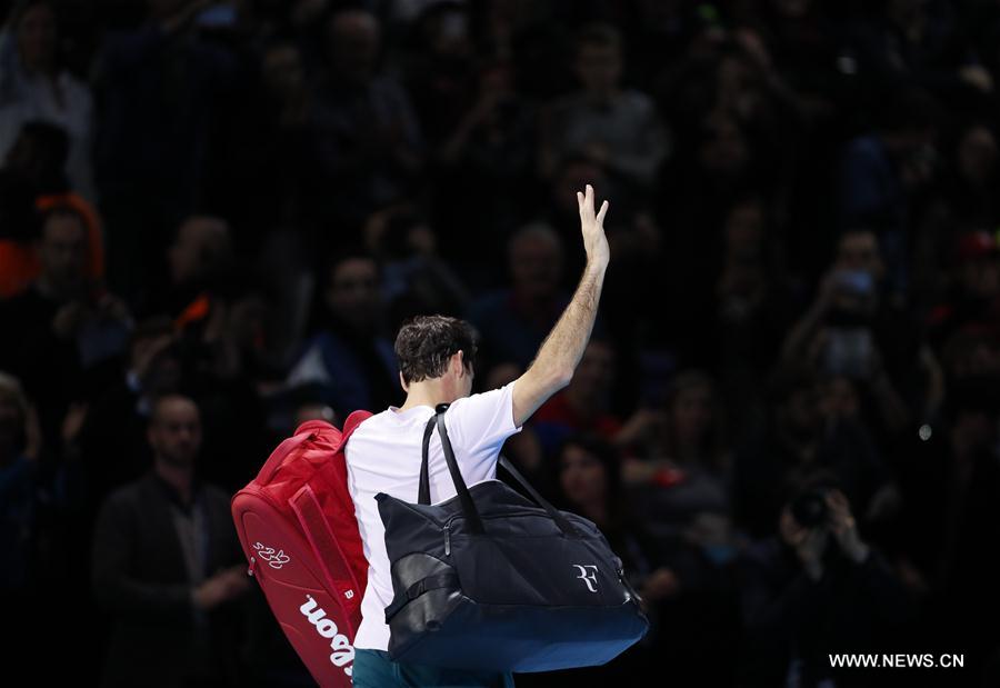 (SP)BRITAIN-LONDON-TENNIS-ATP FINALS-GOFFIN VS FEDERER