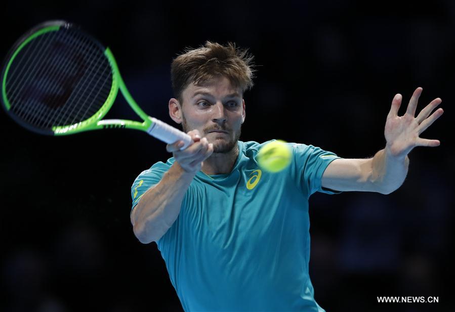 (SP)BRITAIN-LONDON-TENNIS-ATP FINALS-GOFFIN VS FEDERER