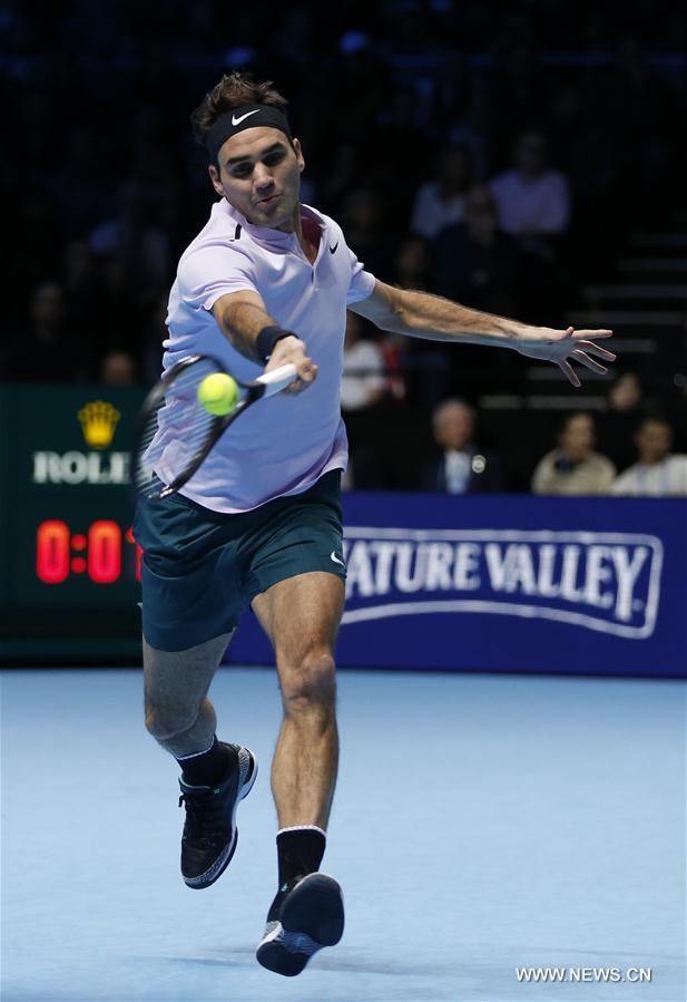 (SP)BRITAIN-LONDON-TENNIS-ATP FINALS-GOFFIN VS FEDERER