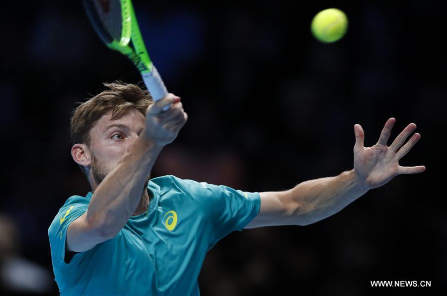 (SP)BRITAIN-LONDON-TENNIS-ATP FINALS-GOFFIN VS FEDERER