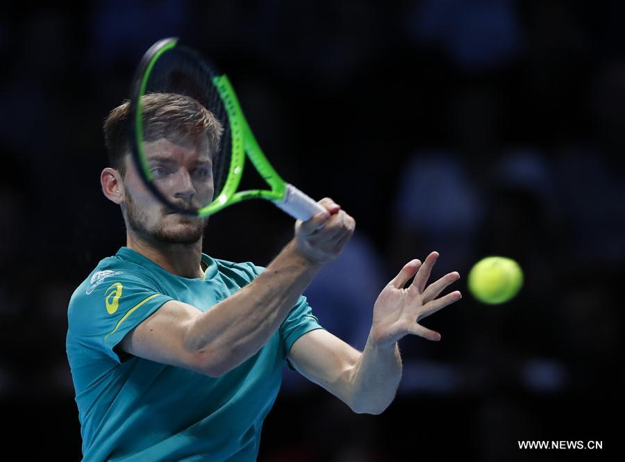 (SP)BRITAIN-LONDON-TENNIS-ATP FINALS-GOFFIN VS FEDERER