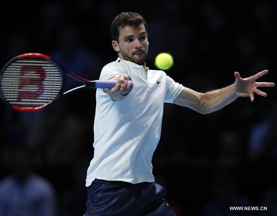 (SP)BRITAIN-LONDON-TENNIS-ATP FINALS-DIMITROV VS SOCK