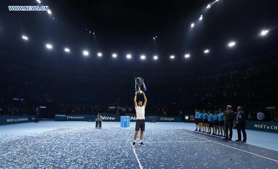 (SP)BRITAIN-LONDON-TENNIS-ATP FINALS-FINAL-DIMITROV VS GOFFIN
