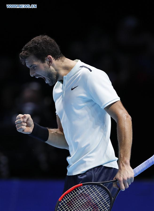 (SP)BRITAIN-LONDON-TENNIS-ATP FINALS-FINAL-DIMITROV VS GOFFIN