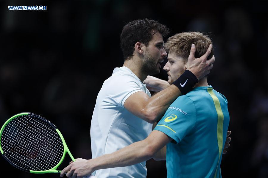 (SP)BRITAIN-LONDON-TENNIS-ATP FINALS-FINAL-DIMITROV VS GOFFIN