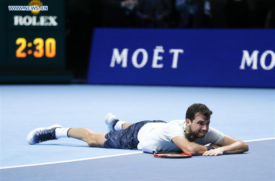 (SP)BRITAIN-LONDON-TENNIS-ATP FINALS-FINAL-DIMITROV VS GOFFIN