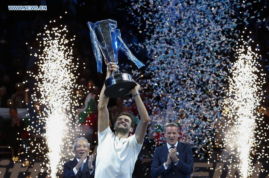 (SP)BRITAIN-LONDON-TENNIS-ATP FINALS-FINAL-DIMITROV VS GOFFIN