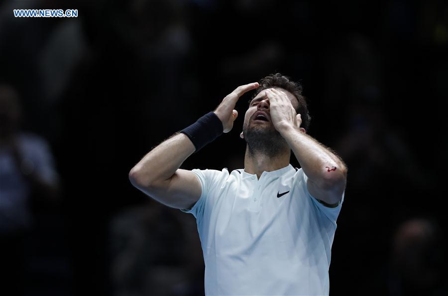 (SP)BRITAIN-LONDON-TENNIS-ATP FINALS-FINAL-DIMITROV VS GOFFIN