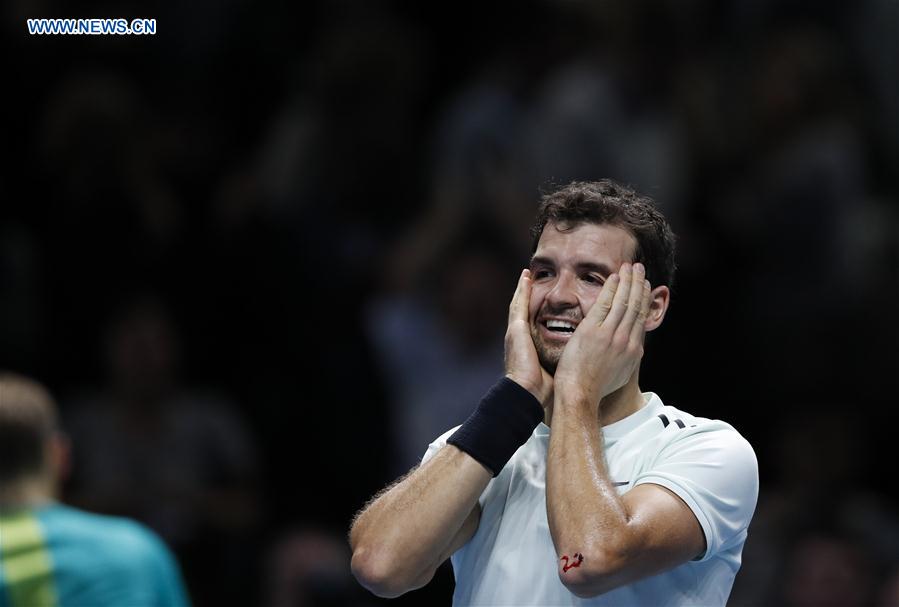 (SP)BRITAIN-LONDON-TENNIS-ATP FINALS-FINAL-DIMITROV VS GOFFIN