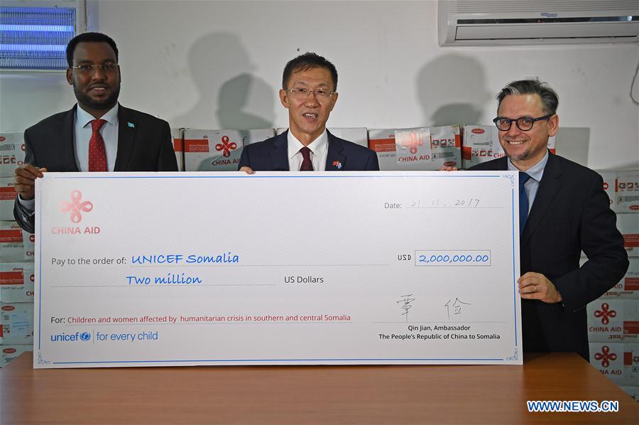 SOMALIA-MOGADISHU-CHINA-UNICEF-DONATION