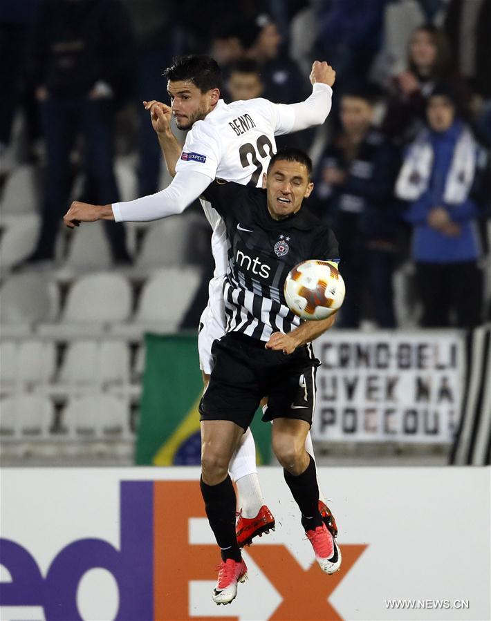 (SP)SERBIA-BELGRADE-SOCCER-EUROPA LEAGUE-PARTIZAN VS YOUNG BOYS