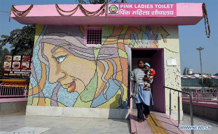 INDIA-NEW DELHI-PINK LADIES TOILET