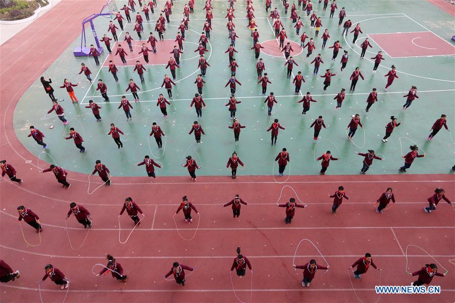 #CHINA-ANHUI-HUAIBEI-FANCY ROPE SKIPPING (CN)