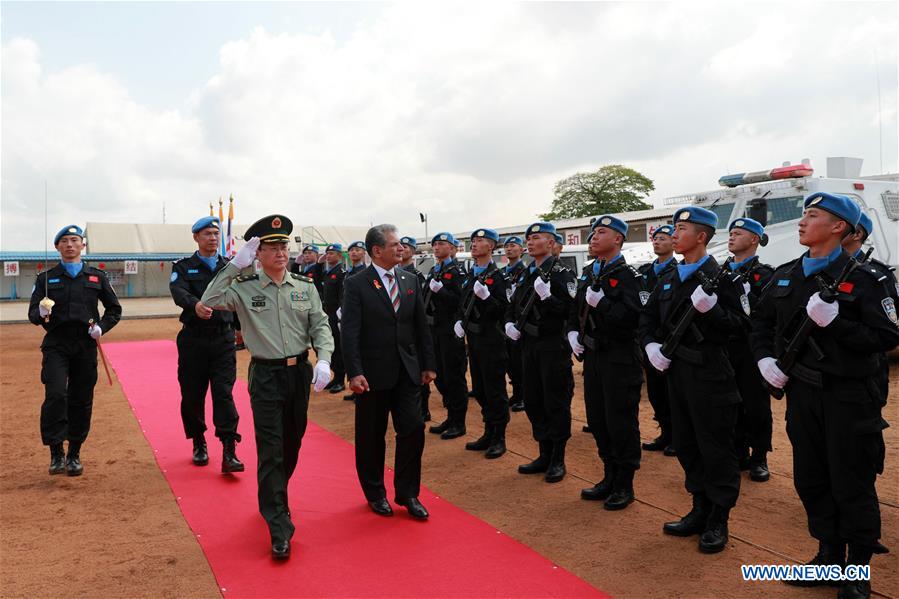 LIBERIA-MONROVIA-CHINESE PEACEKEEPING POLICE-UN MEDALS