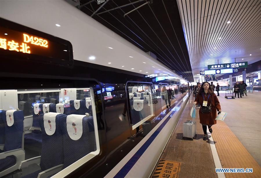 CHINA-XI'AN-CHENGDU HIGH-SPEED RAILWAY-OPERATION(CN)