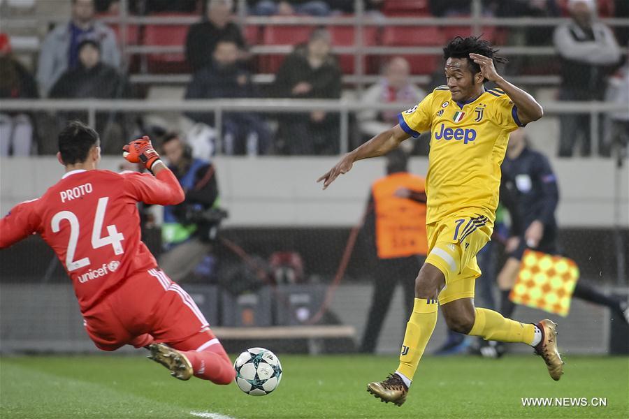 (SP)GREECE-ATHENS-FOOTBALL-UEFA CHAMPIONS LEAGUE-JUVENTUS VS OLYMPIAKOS