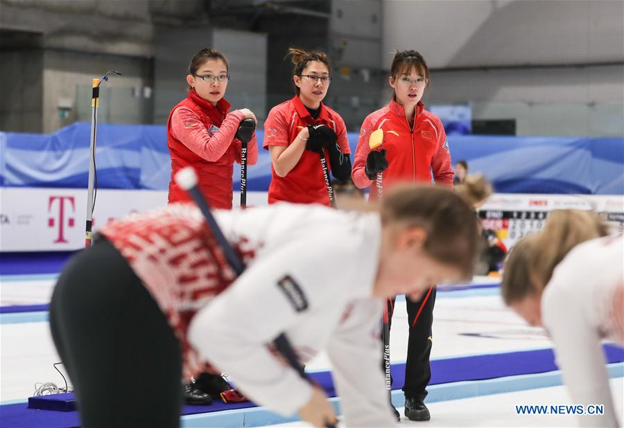 (SP)CZECH REPUBLIC-PILSEN-CURLING-OLYMPIC QUALIFICATION-WOMEN-CHINA VS LATVIA