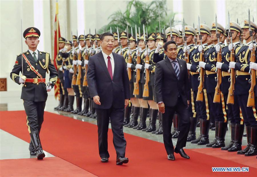 CHINA-BEIJING-XI JINPING-MALDIVES PRESIDENT-TALKS (CN)