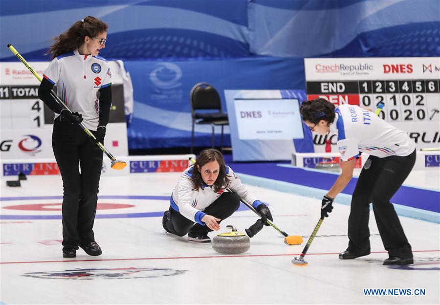 (SP)CZECH REPUBLIC-PILSEN-CURLING-OLYMPIC QUALIFICATION-WOMEN-CHINA VS ITALY
