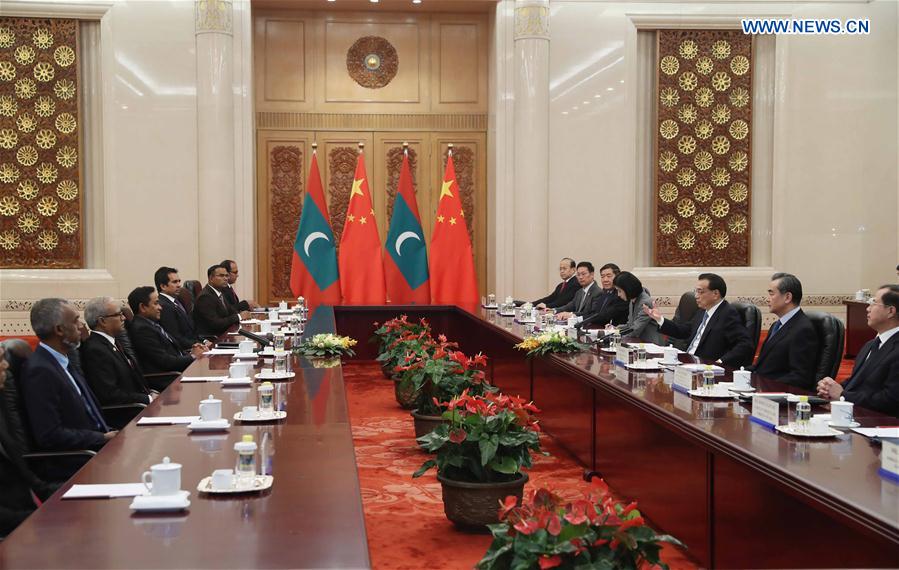 CHINA-BEIJING-LI KEQIANG-MALDIVES PRESIDENT-MEETING (CN)