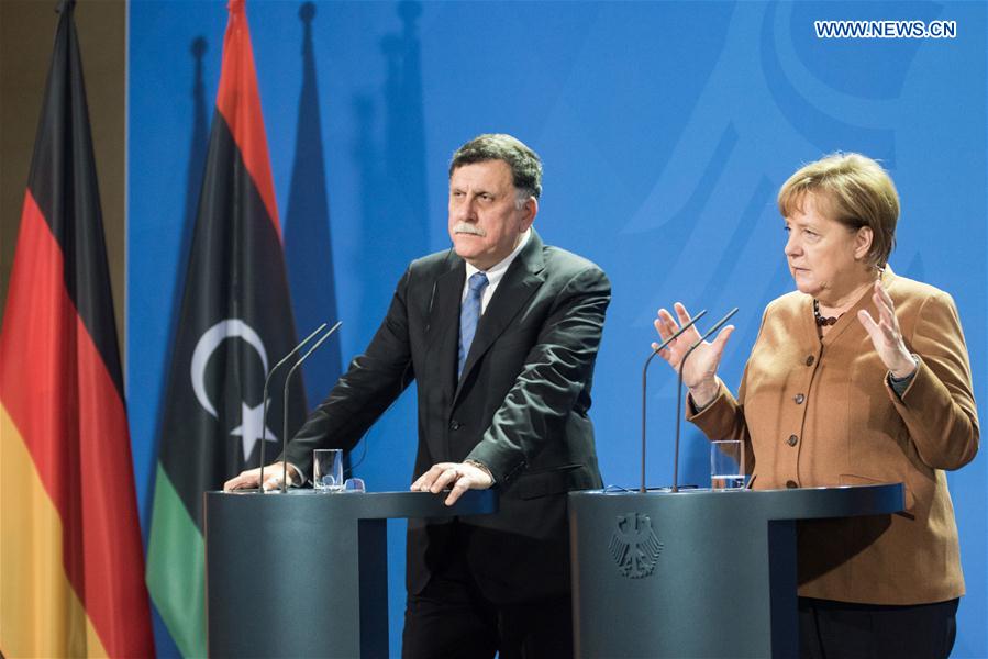 GERMANY-BERLIN-CHANCELLOR-LIBYA-UN-BACKED PM-MEETING