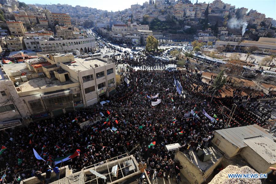 JORDAN-AMMAN-PROTEST-U.S.-RECOGNITION-JERUSALEM-ISRAEL'S CAPITAL