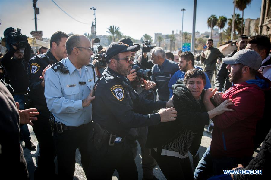 MIDEAST-JERUSALEM-PROTEST-U.S.-RECOGNITION-JERUSALEM-ISRAEL'S CAPITAL