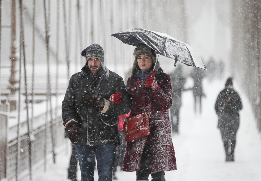 U.S.-NEW YORK-FIRST SNOW