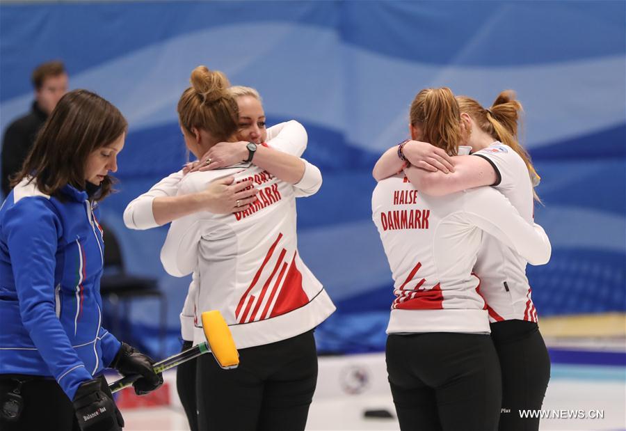(SP)CZECH REPUBLIC-PILSEN-CURLING-OLYMPIC QUALIFICATION-WOMEN-DENMARK VS ITALY