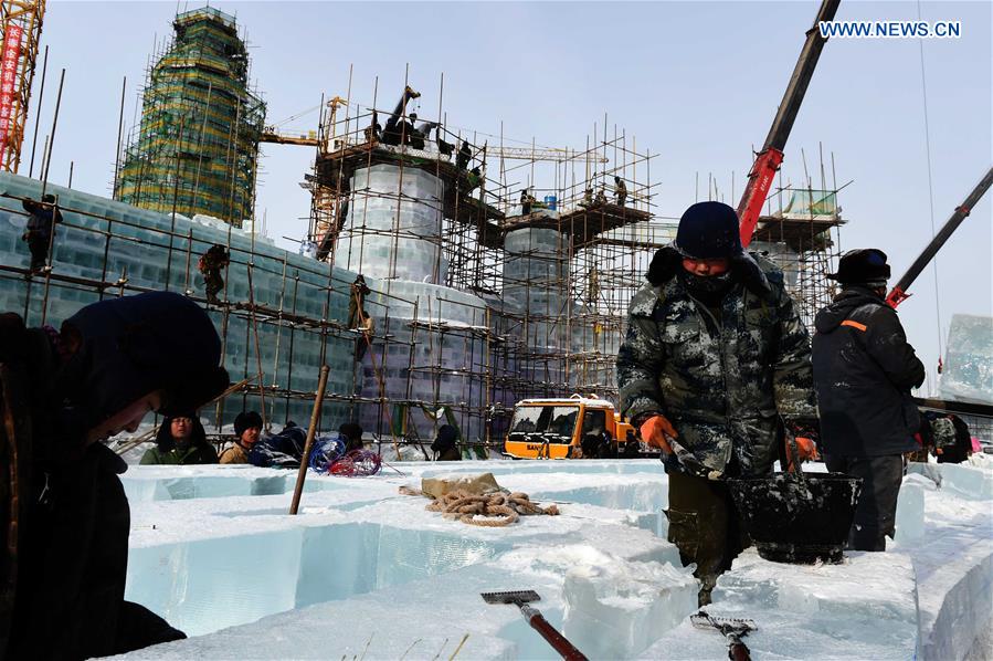 CHINA-HARBIN-SNOW WORLD THEME PARK-CONSTRUCTION(CN)