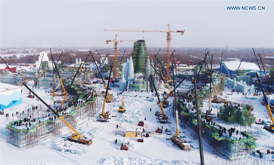 CHINA-HARBIN-SNOW WORLD THEME PARK-CONSTRUCTION(CN)