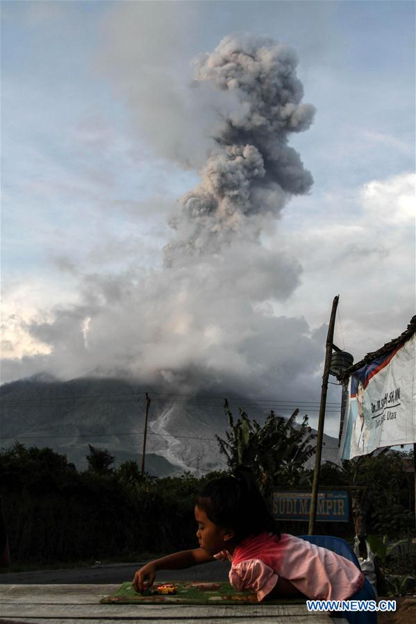 INDONESIA-NORTH SUMATERA-MOUNT SINABUNG-ERUPTION