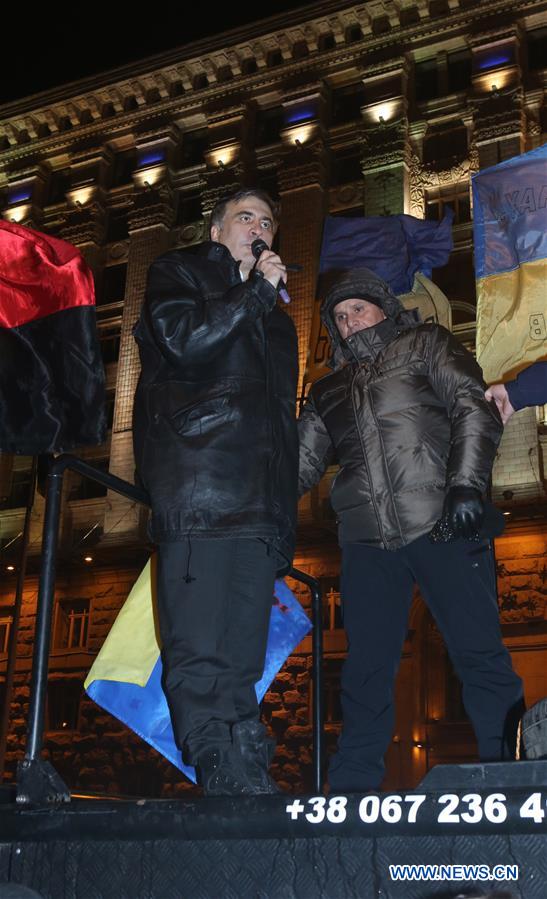 UKRAINE-KIEV-GEORGIAN EX-PRESIDENT-RELEASE
