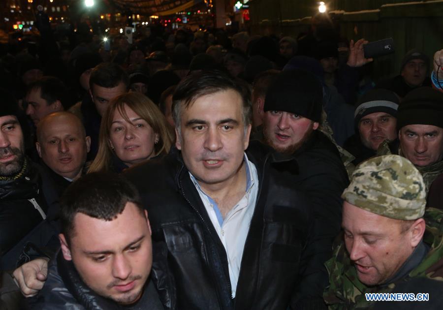 UKRAINE-KIEV-GEORGIAN EX-PRESIDENT-RELEASE