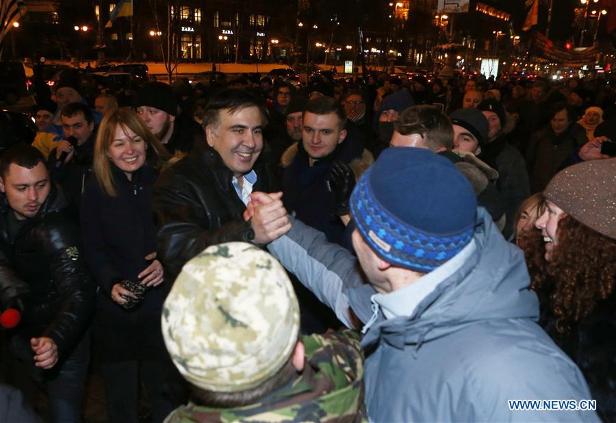 UKRAINE-KIEV-GEORGIAN EX-PRESIDENT-RELEASE