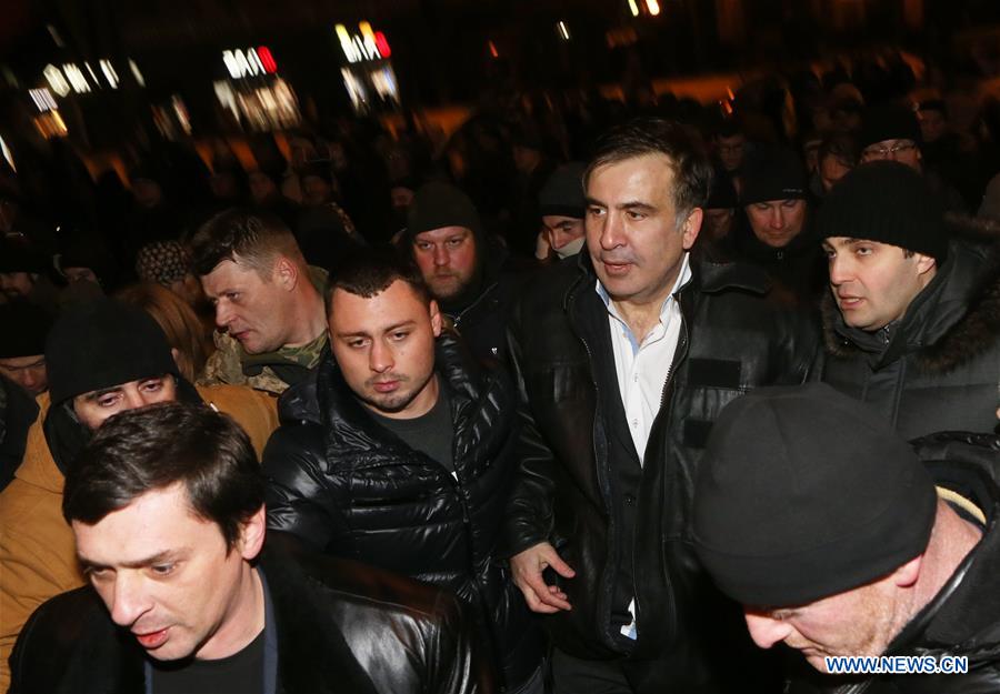 UKRAINE-KIEV-GEORGIAN EX-PRESIDENT-RELEASE