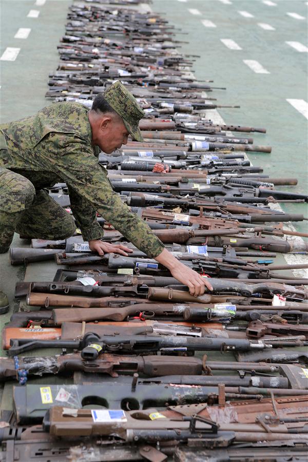 THE PHILIPPINES-TAGUIG CITY-WEAPONS-DESTROY